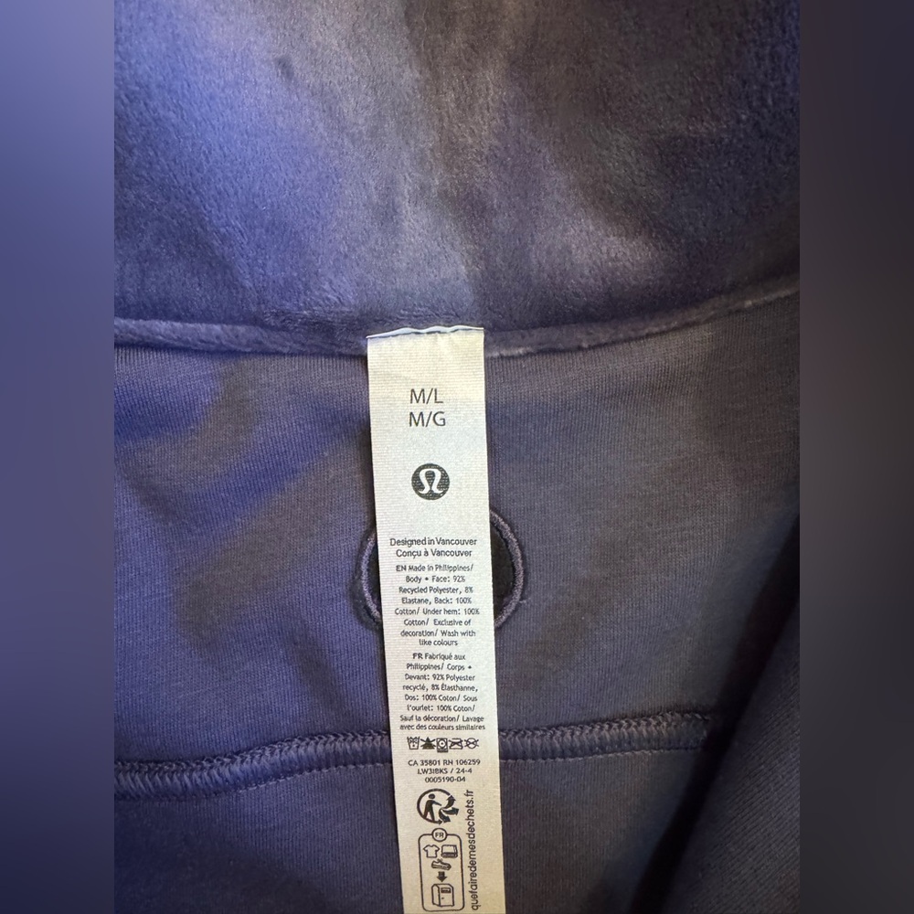Lululemon Scuba oversized funnel neck sweater. Nightfall.Purple/Gray tone.M/L - Picture 7 of 16